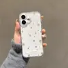 Funda para Teléfono Móvil Otoño e Invierno Plata Dorada Copo de Nieve Manzana 17Promax Adecuada para 16Pro Doble Capa 15Promax14Pro