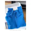 2026 Novo Cardigan de Tricô Estilo Coreano com Zodíaco Manga Longa Vermelha Roupas Azuis Top ~ Cheio de sensação preguiçosa e relaxada