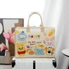 Bolsa de Almacenamiento de Fieltro con Dibujo de Capibara de Dibujos Animados Bolsa de Viaje Portátil Bolso Tote de Gran Capacidad Bolsa de Fieltro Bolsa de Capibara
