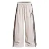 Pantalones Deportivos de Pierna Recta Rayados con Botones para Hombre, Nuevo Estilo de Verano con Tres Rayas Laterales, Pantalones Largos Casuales Sueltos para Mujer, Modernos