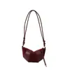 Bolsa Pequena Feminina 2024 Outono Nova Moda Retrô Crossbody Bolsa Chifre Versátil Patchwork Ombro Único Feminina Bolsa Bolinho