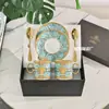 Taza de Porcelana Dorada Fanjia con Asa Entrada Estilo Retro de Lujo Taza de Café para Banquete Familiar Juego con Cuchara Dorada Regalo de Acompañamiento de Alta Gama