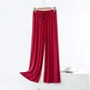 Pantalones de algodón de pierna ancha estilo coreano, temporada de primavera, talla grande, holgados, casuales, falda-pantalón para el hogar para mujer