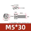 Aço inoxidável 304 DIN912 Cabeça de copo arruela de mola hexagonal parafuso de máquina de combinação dupla cabeça cilíndrica recartilhada M3M8