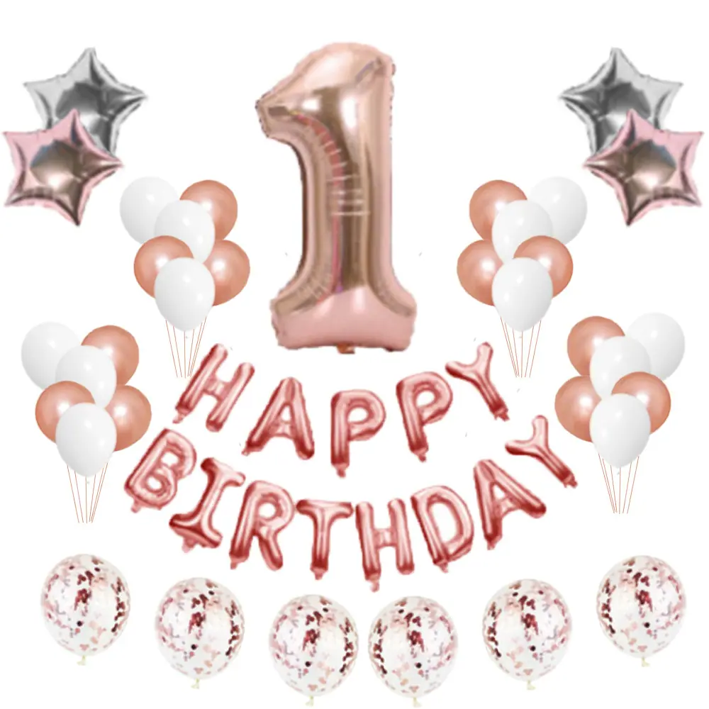 生日气球1浅红色