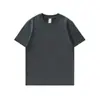 Camiseta de Manga Curta de Algodão Mercerizado 200g para Homens, Venda Quente em Live-Stream, Alta Contagem de Fios, Moda de Verão com Sensação de Gelo, Gola Redonda, Cor Sólida