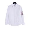 Camisas de Manga Comprida com Lapela da Moda Masculina e Feminina para Mulheres, Mangas Casuais Clássicas Versáteis, Camisas de Quatro Barras em Forma de Diamante