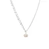 Collar de perlas con diseño de nicho de lujo ligero y cosido para mujer, estilo Ins, combinable con todo, cadena de clavícula sencilla de alta gama, regalo de joyería