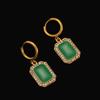 Juego combinado de collar, aretes y pulsera geométricos de acero inoxidable Joyería transfronteriza europea y americana Joyería para mujer chapada en oro de 18 quilates