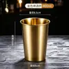 Taza de acero inoxidable 304 de Amazon transfronteriza, taza de cerveza estilo ins, taza para jugo y bebidas frías, vaso de agua de una sola capa para camping
