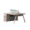 Combinación de escritorio y silla de oficina, escritorio moderno simple para personal, 4/6 personas, escritorio de oficina doble cara a cara