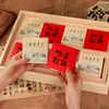 Caja de Regalo de Pasteles de Luna de Mediados de Otoño en Stock con 4 Piezas, 6 Piezas o 8 Piezas, Caja de Regalo de Alta Gama para Pasteles de Luna y Pasteles de Yema de Huevo, con un Asa para Transportar Fácilmente
