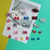Lazo Corazón Manzana Oso Cinco Estrellas Gota de Aceite Accesorios DIY Pegatinas para Funda de Teléfono Accesorios de Pelo de Plástico para Gato Accesorios para Pasadores de Pelo