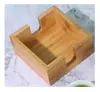 Filigrana Esmalte Madera de Acacia Haya Nogal Negro Esterilla Aislante Posavasos Taza para el Té Posavasos de Madera Maciza