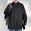 Sudadera de punto texturizado de cuello medio para hombre, moda primavera y otoño 2025, top interior neutro, jersey para hombre, camisa base