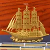 Adornos de vela para una navegación suave Ssangyong Auspicious Sailing Navegación a domicilio Carga completa Artesanías de metal Adornos de vela