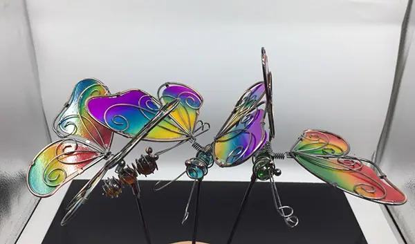 Colorful butterfly garden stic