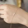 Pulseira de cruz cravejada de diamantes em prata de lei S925 feminina transfronteiriça mais vendida joia de mão dobrada fina de luxo leve com fênix atacado