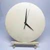 Reloj de Pared Decoración de Esfera en Blanco DIY Tablero Redondo de Madera Pintura Fluida Graffiti Infantil de Jardín de Infancia Reloj Hecho a Mano
