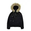 Nueva colección de otoño e invierno: simple, de frente asimétrico, con botones de cuerno, estilo retro americano, cuello desmontable de piel sintética, cálida, de color liso, chaqueta corta
