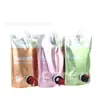 Bolsa de Empaque de Papel de Aluminio Personalizada de 1L 1.5L 2L con Doble Boquilla, Bolsa tipo Bandolera para Café, Bebidas, con Válvula de Mariposa, Bolsa Compuesta, Estilo Vertical