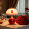 Lámpara de Mesa Creativa de Alto Gama Estilo Crema Lujo Ligero para Dormitorio 2025 Mesita de Noche Dormitorio Principal Ambiente Acogedor Boda Luz Nocturna