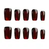 Rojo Cereza Ojo de Gato Textura de Alta Gama Elegante Estilo Girly Estilo Hermana Mayor Blanqueamiento Manicura Estilo Corto 30-t Manicura Usable