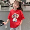 Camisetas de Manga Corta de Moda para Niñas Ropa de Verano 2026 Estilo Nuevo Algodón Puro Tops para Niños Pequeños y Medianos y Bebés Ropa Delgada de Verano