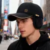 Chapéu Novo Estilo Chinês de Inverno para Homens, Boné de Beisebol Espesso e Quente com Forro de Lã para Uso Externo, Boné Bico de Pato de Circunferência Craniana Grande para Mulheres Atacado