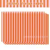 Papel de Seda Rayado Naranja Wx398 17g Papel de Regalo Dulces a Prueba de Humedad Tira de Papel Decorativo Papel Perlado