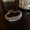 Gargantilla de cadena para el cuello con diamantes de imitación, estilo cibernético, sexy, europeo y americano, para mujer, joyería para el cuello, collar corto coreano