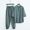 Verano 2025 Nuevo Estilo Chino Ropa Zen Ropa de Té Traje Estilo Chino Traje Tang Traje Antiguo Hanfu de Estilo Antiguo para Hombre