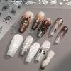 Araña del Viento Oscuro calcomanías para uñas nueva serpiente caliente oro plata negro blanco telaraña estrella decoraciones divertidas para uñas