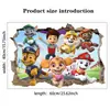 Pegatinas de Pared de Dibujos Animados Patrulla Canina Transfronterizas, Adhesivos de Pared Tridimensionales 3D para Decoración de Habitación Infantil, Impermeables, Autoadhesivos, Extraíbles