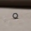 Anillo Cerrado Retro de Plata de Ley S925 con Patrón de Nube Propicia Pulsera de Cuerda Trenzada para Mano Collar Anillo de Conexión Sólido Accesorios DIY