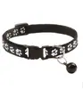 Suministros para Mascotas al por Mayor en Stock: Correa para Gato, Hebilla para Collar de Perro, Parche para Collar, Collar con Campana Colorida de Huella de Pata Única