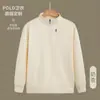 Moletom de Chenille e Algodão Outono e Inverno Roupa de Trabalho Bordado Equipe Outono Zíper Gola Alta Baseball Jaqueta Impressão de Logo Personalizado