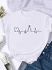 Papá Noel Mujeres Camisa Navideña Disfraz Estampado Camiseta Top Navidad Año Nuevo Feliz Moda Mujeres T
