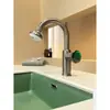 Grifo de Cocina Doméstico de Acero Inoxidable a Prueba de Salpicaduras con Dispensador Dopamina, Grifo Extensible para Lavar Verduras, Fregadero