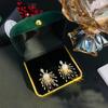 [Disparo Especial Daifa] Colección de Pendientes Pequeños de Regalo Pendientes de Cuentas Rojas de Año Nuevo Set de Piedras Ojo de Gato Pendientes de Circonita Pendientes