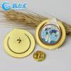 Insignia de pintura para hornear, personalizada, de metal, chapada en oro, hueca, logotipo corporativo, broche de cultura empresarial, insignia conmemorativa personalizada de la Tierra