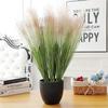 Simulação de planta Junco 4 Cabeça Simulação de junco Grama Cauda de cachorro em vaso Grama Decoração de casa Decoração de flores falsas Simulação de flores