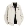 Chamarra funcional de trabajo estilo americano, una chamarra casual para hombre genial y elegante para primavera y otoño, una chamarra tipo béisbol de corte holgado y versátil.