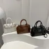 Bolsa de Mão Texturizada da Moda para Mulheres 2025 Inverno Novo Estilo Versátil Simples Casual Ombro Transversal Bolsa de Mão