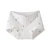 Cuecas boxer de algodão puro classe A para mulheres 2026 novo estilo entreperna antibacteriano 100% algodão tamanho grande 200 jin lingerie sem costura cintura média-alta