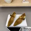 Primeiro Encontro com os Sapatos Mary Jane de Cetim de Seda de Alta Qualidade Estilo Francês para Mulheres, Novo Modelo de Primavera com Saltos Grossos e Tiras Baixas