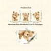 Hs4488Q Ursinho Fofo Decoração de Parede para Quarto de Bebê e Crianças Urso com Múltiplas Expressões Macio e Adorável Adesivos Removíveis