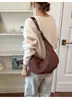 Bolso de Felpa Gamuzada para Axila Mujer 2026 Nuevo Otoño Retro Commute Bolso de Hombro Único Tacto de Alta Gama Bolso Tote Plegado