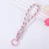 Cordão Colorido de Renda para Celular Tira de Pulso Anti-perda Trançada Artesanal Criativa Pingente Chaveiro de Miçangas Perler Dopamina