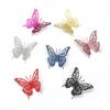 Mariposa Calada Estilo D Calado 3D Imitación Metal Adhesivo de Pared Decoración Hogar Sala de Estar Mariposa Estéreo Adhesivo Decorativo